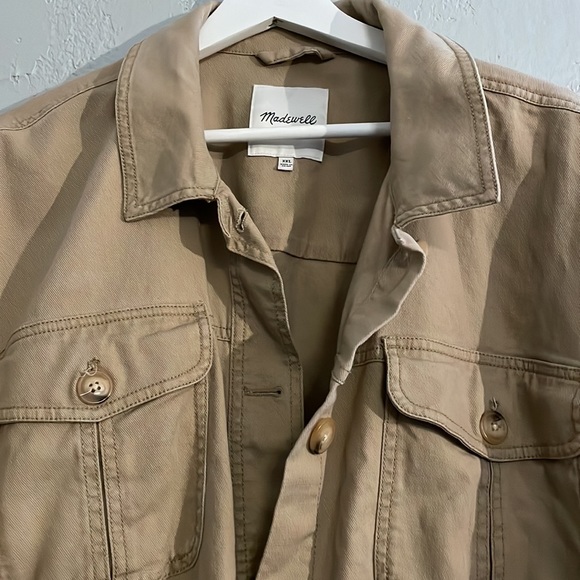 Madewell Pleat-Sleeve Military Jacket SEED KHAKI - Picture 4 of 11